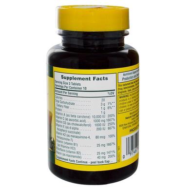 Мультивитамины и минералы, Multi-Vitamin & Mineral, Nature's Plus, Source of Life, 30 таблеток - фото