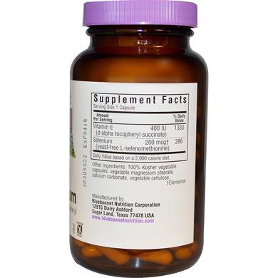 Витамин Е с селеном, Dry Vitamin E, Bluebonnet Nutrition, 400 МЕ, 120 капсул - фото