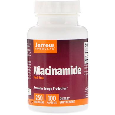 Ніацинамід, Niacinamide, Jarrow Formulas, 250 мг, 100 капсул - фото