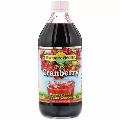 Журавлинний концентрат, Pure Cranberry, 100% Juice Concentrate, Dynamic Health Laboratories, 473 мл - фото