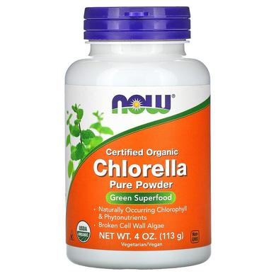 Хлорела (Chlorella), Now Foods, органік, 113 грамм - фото