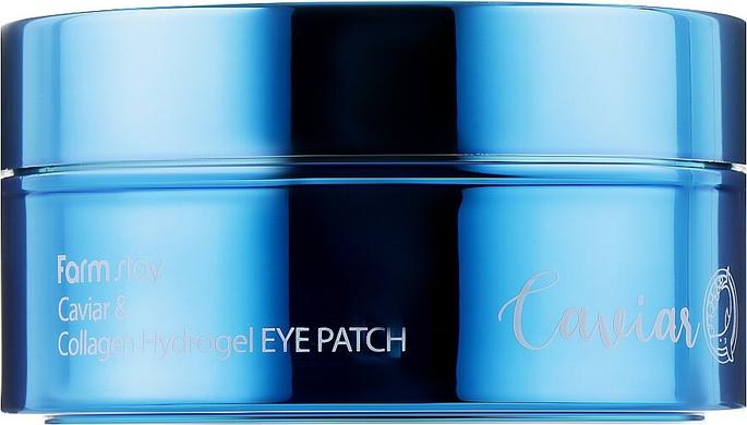 Гидрогелевые патчи для области вокруг глаз, Caviar & Collagen Hydrogel Eye Patch, FarmStay, 60 шт - фото
