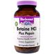 Бетаин HCl + пепсин, Betaine HCl Plus Pepsin, Bluebonnet Nutrition, 180 растительных капсул, фото – 1