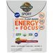 Растительный белок перед тренировкой, Energy + Focus, Garden of Life, Sport, органик, вкус ежевики и вишни, 12 пакетов по 6 г, фото – 1