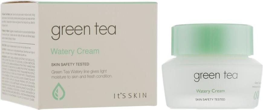 Зволожуючий крем для обличчя з екстрактом зеленого чаю, Green Tea Watery Cream, It's Skin, 50 мл - фото