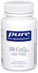 SR-Коензим Q10 c Пирролохинолинхиноном, SR-CoQ10 with PQQ, Pure Encapsulations, 60 капсул - фото