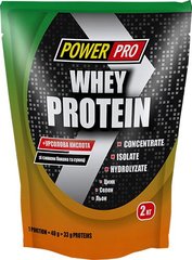 Протеин, Whey Protein, PowerPro, вкус банан-земляника, 2 кг - фото