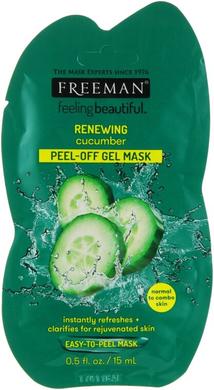 Очищаюча маска-плівка для обличчя огіркова, Feeling Beautiful Facial Peel-Off Mask Cucumber, Freeman, 15 мл - фото