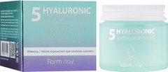 Зволожуючий крем з 5 видами гіалуронової кислоти, 5 Hyaluronic Water Drop Cream, FarmStay, 80 мл - фото