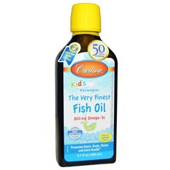 Рыбий жир для детей (вкус лимона), Fish Oil, Carlson Labs, норвежский, 200 мл - фото