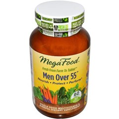 Витамины для мужчин, Multivitamin & Mineral, Mega Food, без железа, 55+, 60 таблеток - фото