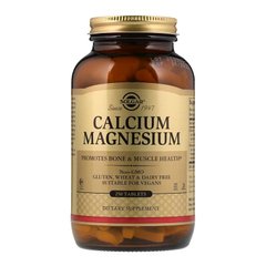 Кальций и магний, Calcium Magnesium, Solgar, 250 таблеток - фото