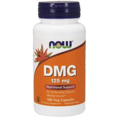 Диметилглицин, DMG, Now Foods, 125 мг, 100 капсул - фото