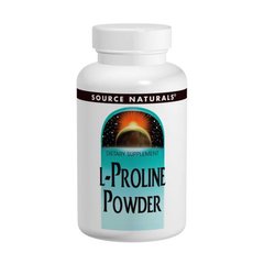 Пролін, L-Proline Powder, Source Naturals, порошок, 113,4 г - фото