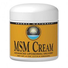 Крем з ліпосомами МСМ, MSM Cream, Source Naturals, 113,4 г - фото