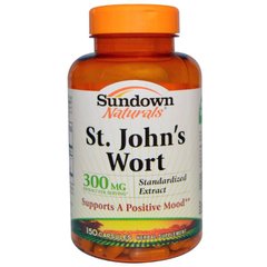 Зверобой, St. John's Wort, Sundown Naturals, 300 мг, 150 капсул - фото