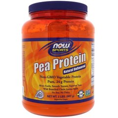 Гороховый протеин неприправленный, Pea Protein, Now Foods, Sports, 907 гр - фото
