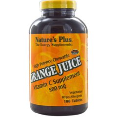 Витамин С (апельсин), Vitamin C, Nature's Plus, 500 мг, 180 таблеток - фото