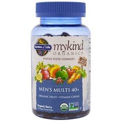 Вітаміни для чоловіків 40+, Men's Multi, Garden of Life, Mykind Organics, органік, для веганів, смак ягід, 120 жувальних конфет - фото