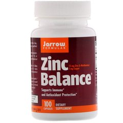 Цинк баланс, Zinc Balance, Jarrow Formulas, 100 капсул - фото