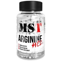 Аргинин, Arginine HCL, MST Nutrition, 90 капсул - фото