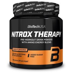 Передтренувальний комплекс, NitroX Therapy, Biotech USA, смак грейпфрут, 340 г - фото