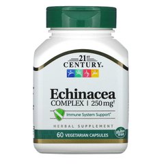 Экстракт эхинацеи, Echinacea, 21st Century, 60 капсул - фото