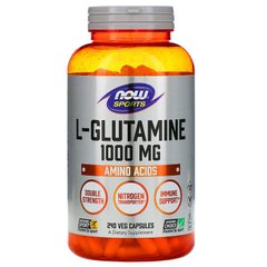 Глютамин, L-Glutamine Sports, Now Foods, 1000 мг, 240 капсул - фото