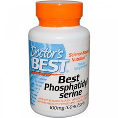 Фосфатидилсерин (Phosphatidylserine), Doctor's Best, 100 мг, 60 капсул - фото