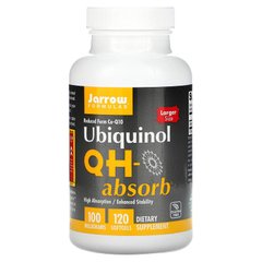 Коензим убихинол (Ubiquinol), Jarrow Formulas, 100 мг, 120 капсул - фото
