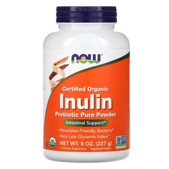 Инулин органический, Inulin, Now Foods, порошок, 227 г - фото