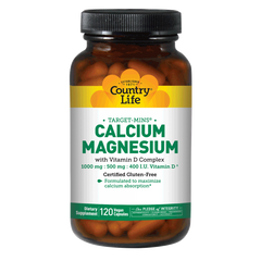 Кальций и магний, с комплексом витамина D, Country Life, 120 капсул - фото