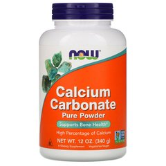 Карбонат кальция (порошок), Calcium Carbonate, Now Foods, 340 г - фото