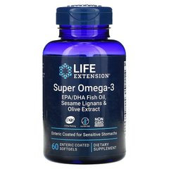 Омега-3, Omega Foundations, Super Omega-3, Life Extension, 60 капсул - фото
