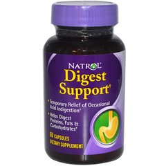 Травні ферменти, Digest Support, Natrol, 60 капсул - фото