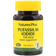 Йод (йодид калия), Potassium Iodide, Nature's Plus, 150 мкг, 100 таблеток - фото
