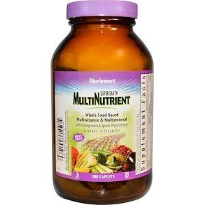 Мультивитамины без железа, Multinutrient, Bluebonnet Nutrition, 180 капсул - фото