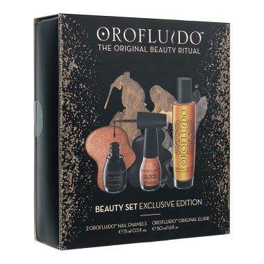 Ексклюзивний подарунковий набір Orofluido (еліксир, 2 лаку для нігтів), Revlon Professional, 50+15+15 мл - фото
