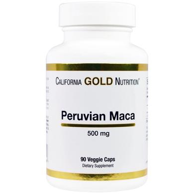 Маку перуанська, California Gold Nutrition, 500 мг, 90 капсул - фото
