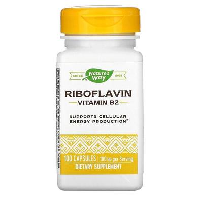 Рибофлавін, Vitamin B2, Nature's Way, 100 мг, 100 капсул - фото