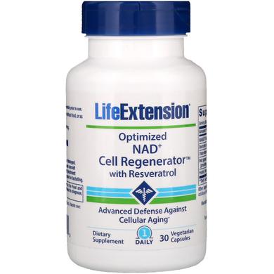 Нікотинамід рибозид з ресвератролом, Optimized NAD+ Cell Regenerator, Life Extension, 30 капсул - фото
