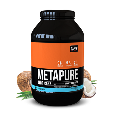 Протеин, Metapure ZC Isolate, Qnt, вкус кокос, 908 г - фото