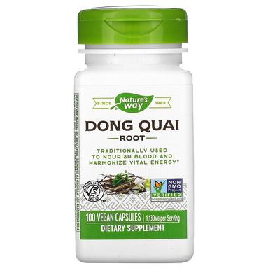 Дягиль лекарственный (Dong Quai), Nature's Way, корень, 565 мг, 100 капсул - фото