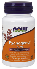 Пикногенол, Pycnogenol, Now Foods, 30 мг, 30 капсул - фото