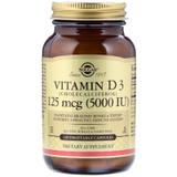 Витамин Д3, Vitamin D3 Cholecalciferol, Solgar, 5000 МЕ, 120 капсул, фото