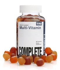 Мультивітаміни, Повний комплекс, смак полуниці апельсина вишні, Multi-Vitamin, T-RQ, 60 жувальних цукерок - фото