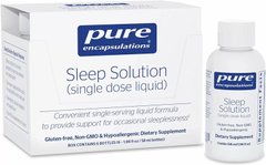 Підтримка сну, Sleep Solution, Pure Encapsulations, рідина для разової дози, 6 пляшок по 58 мл - фото