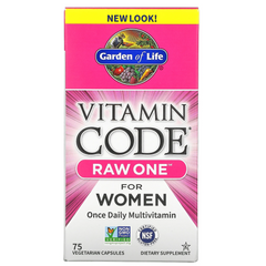 Вітаміни для жінок, Vitamin Code Raw One for Women, Garden of Life, 75 капсул - фото