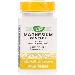Магний цитрат (Magnesium Complex), Nature's Way, 100 капсул - фото