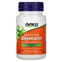 Расторопша, Silymarin, Now Foods, 300 мг, 50 капсул - фото